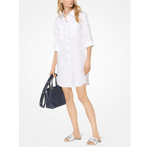 Michael Michael Kors Roll Tab Sleeve Shirt Dress
